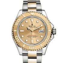 Replica Swiss Rolex Yacht-Master Gold Dial Stainless steel Oyster Bracelet Automatic Men's Watch