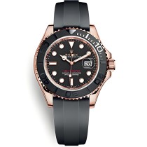 Rolex Yacht-Master Swiss Super Clone Replica 18K Everose Gold Automatic Men's Oysterflex Bracelet Watch 126655 40mm