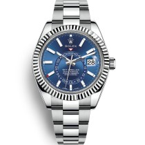 Replica Swiss Rolex Sky-Dweller Oyster Automatic Blue Dial Men's Watch 326934-0003