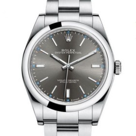 Swiss Rolex Oyster Perpetual Automatic Rhodium Dial Men's  Replica  Watch 114300-0001 39mm