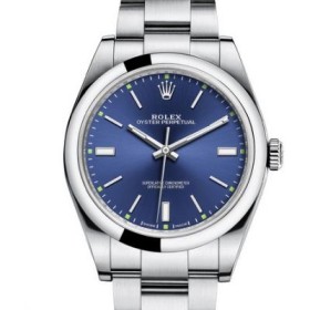 Swiss Rolex Oyster Perpetual Automatic Blue Dial Replica Men's Watch 114300-0003