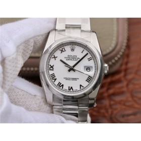 High End Swiss Rolex Datejust 36 Automatic White Dial Replica Men's Watch