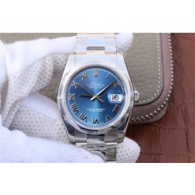 High End Swiss Rolex Datejust 36 Automatic Blue Dial Replica Men's Watch 116200