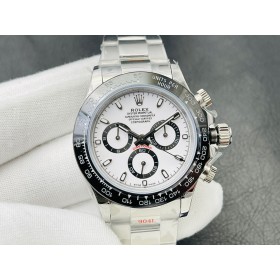 Replica Swiss Rolex Cosmograph Daytona White Dial Stainless Steel Oyster Men's Watch 116500 High End