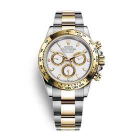  Replica Rolex Daytona White Dial Gold Super Clone Swiss Automatic Men's Watch 116503-0001 40mm