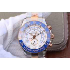 Replica Swiss Rolex Yacht-Master II Chronograph Automatic White Dial Men's Steel and 18K Everose Gold Watch 116681-0002