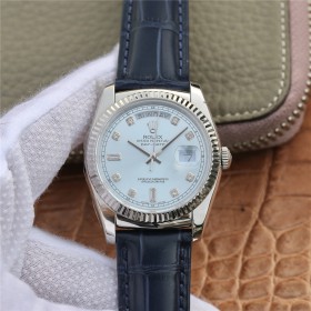 Replica Swiss Rolex Day-Date 36  Automatic Ice Blue Diamond Dial  President Men's Watch