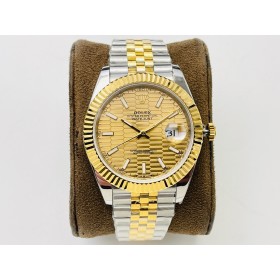 High End Replica Swiss Rolex Datejust 36 Gold Wave Dial Men's Steel and 18k Yellow Gold Jubilee Watch 126233
