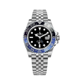 Super Clone Rolex GMT-Master II Swiss Automatic Replica Blue and Black Bezel Black Dial Men's Watch 126710BLNR-0002 