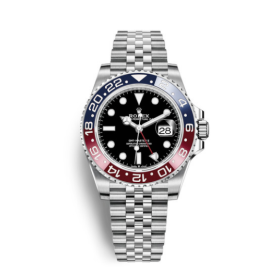  Super Clone Rolex GMT-Master II Swiss Automatic Replica Blue and Red Bezel Black Dial Men's Watch 126710BLRO-0001 
