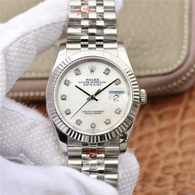 Replica Swiss Rolex Datejust 36 Automatic Diamond White Dial Jubilee Unisex Watch 126234 High End 
