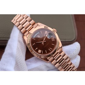 Replica Swiss Rolex  Day-Date 36 Automatic Chocolate Dial 18k Everose Gold President Watch 228235 