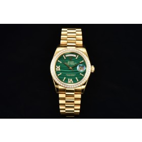  Replica Swiss Rolex Day-Date 36 Turquoise Dial 18k Yellow Gold President Watch 128238 High End