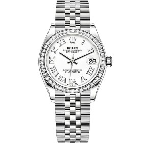 Replica Rolex Lady-Datejust 278272RBR White Dial Automatic Ladies Jubilee Watch 31mm