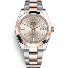 Super Clone Rolex Datejust 126301 Rose Gold Dial Replica Automatic Men's Watch 