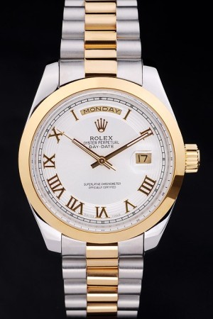 Rolex Day-Date Swiss Movement Quality Replica Watches Automatic Watch White Dial 48mm