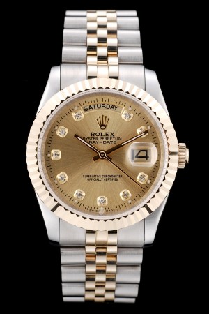 Rolex Day-Date Swiss Movement Quality Replica Watches Automatic Watch Gold Dial 44mm