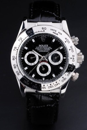Rolex Daytona-rl84 Swiss Movement Monochrome Watch Black Dial 48mm