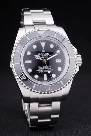 Rolex Swiss Movement Deepsea  Silver Watch Black Dial 52mm
