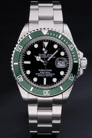 Rolex Submariner Swiss Movement Monochrome Watch Black Dial