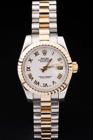 Rolex Datejust Swiss Movement Replica Watches Silver Watch White Dial 44mm