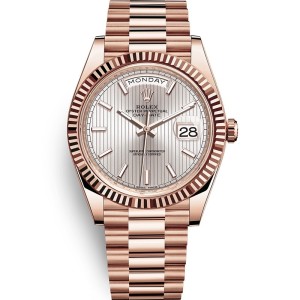 High End Replica Swiss Rolex  Day-Date Automatic 18k Everose Gold President Watch 228235 
