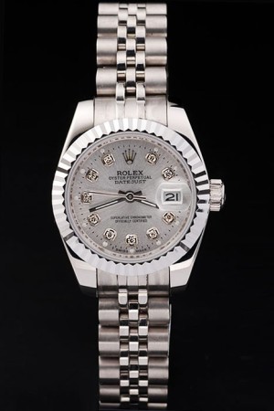 Rolex Datejust Swiss Movement Replica Ladies Watches Silver grey Dial 34mm