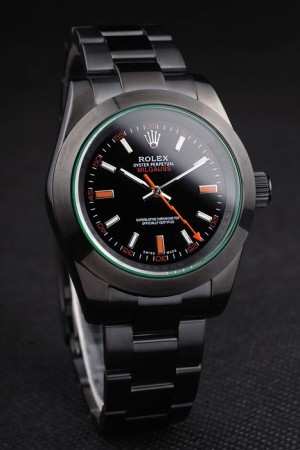 Rolex Milgauss Pro-Hunter Swiss Movement Tinted Green Saphire Black Dial 48mm