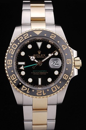Rolex GMT Master II Swiss Movement Two-color Watch Black Ceramic Tachymeter Black Dial 48mm