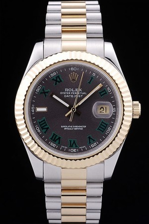 Rolex Swiss Movement Two-color Watch Black Dial 50mm