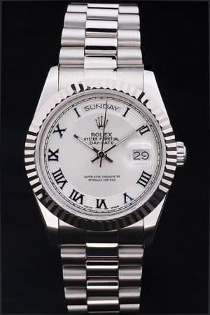 Rolex Day-Date Swiss Movement Quality Replica Watches Automatic Watch White Dial 48mm