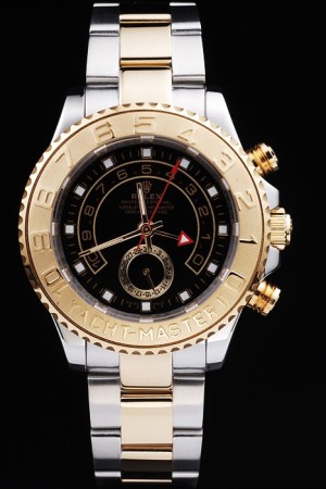Rolex Yacht-Master Swiss Movement Two-color Watch Black Dial 48mm