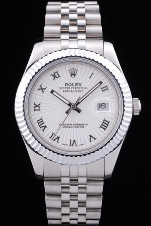 Rolex Swiss Movement Monochrome Watch White Dial 50mm