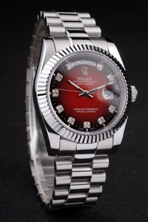 Rolex Day-Date Swiss Movement Quality Replica Watches Automatic Watch Red Dial 45mm