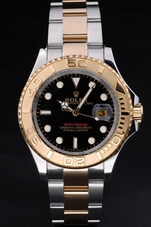 Rolex Yacht-Master Swiss Movement Two-color Watch Black Dial 48mm