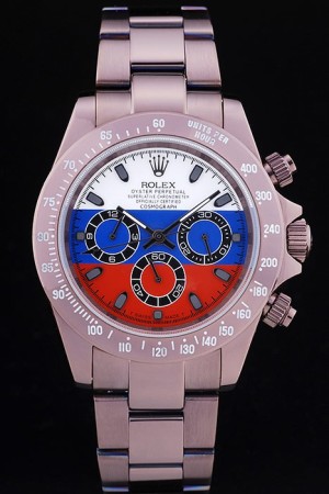Rolex Swiss Movement Monochrome Rose gold Watch Tri-color Dial 48mm