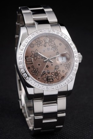 Rolex Datejust Swiss Movement Quality Replica Watches Silver Watch chocolate Dial 45mm