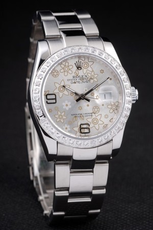 Rolex Datejust Swiss Movement Quality Replica Watches Silver Watch Silver Dial 45mm