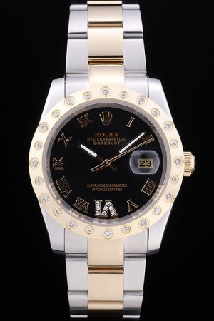 Rolex  Swiss Movement  Two-color Watch  Black Dial 44mm