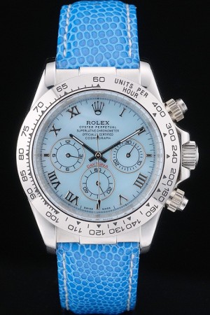 Rolex Daytona Swiss Movement Monochrome Blue Ladies Watch Light Blue Dial 48mm