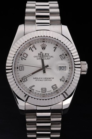 Rolex Datejust Swiss Movement Quality Replica Watches Silver Watch Silver Dial 47mm