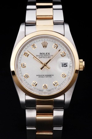 Rolex Datejust Swiss Movement Quality Replica Watches Silver Watch White Dial 45mm