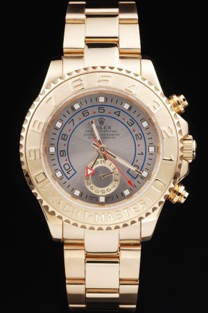 Rolex Yacht-Master Swiss Movement Monochrome Watch Silver Grey Dial 48mm