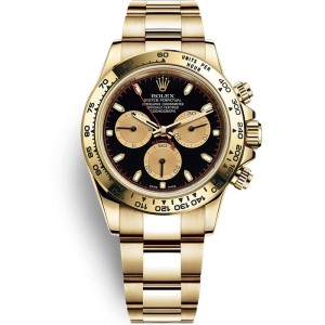 High End Replica Swiss Rolex Cosmograph Daytona Champagne and Black Dial Men's Oyster Watch 116508