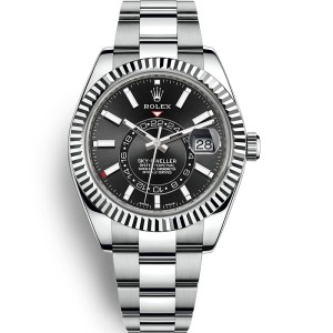  Replica Swiss Rolex Sky-Dweller Oyster Automatic Black Dial Men's Watch 326934-0005 High End
