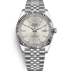 High End Swiss Rolex Oyster Perpetual Datejust Silver Dial Automatic Replica Men's Watch 126334