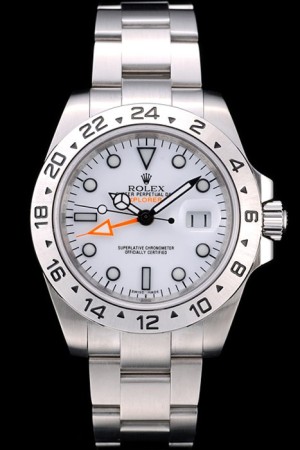 Rolex Swiss Explorer Swiss Movement Stainless Steel Bezel White Dial Tachymeter 48mm