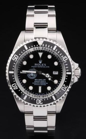 Rolex Perpetual High Quality Swiss Movement Silver Watch Black Dial 51mm