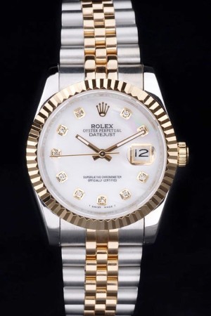 Rolex Datejust Swiss Movement Quality Replica Watches Silver Watch White Dial 45mm