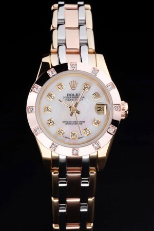Rolex Datejust Swiss Movement Quality Replica Watches Gold Watch White Dial 33mm